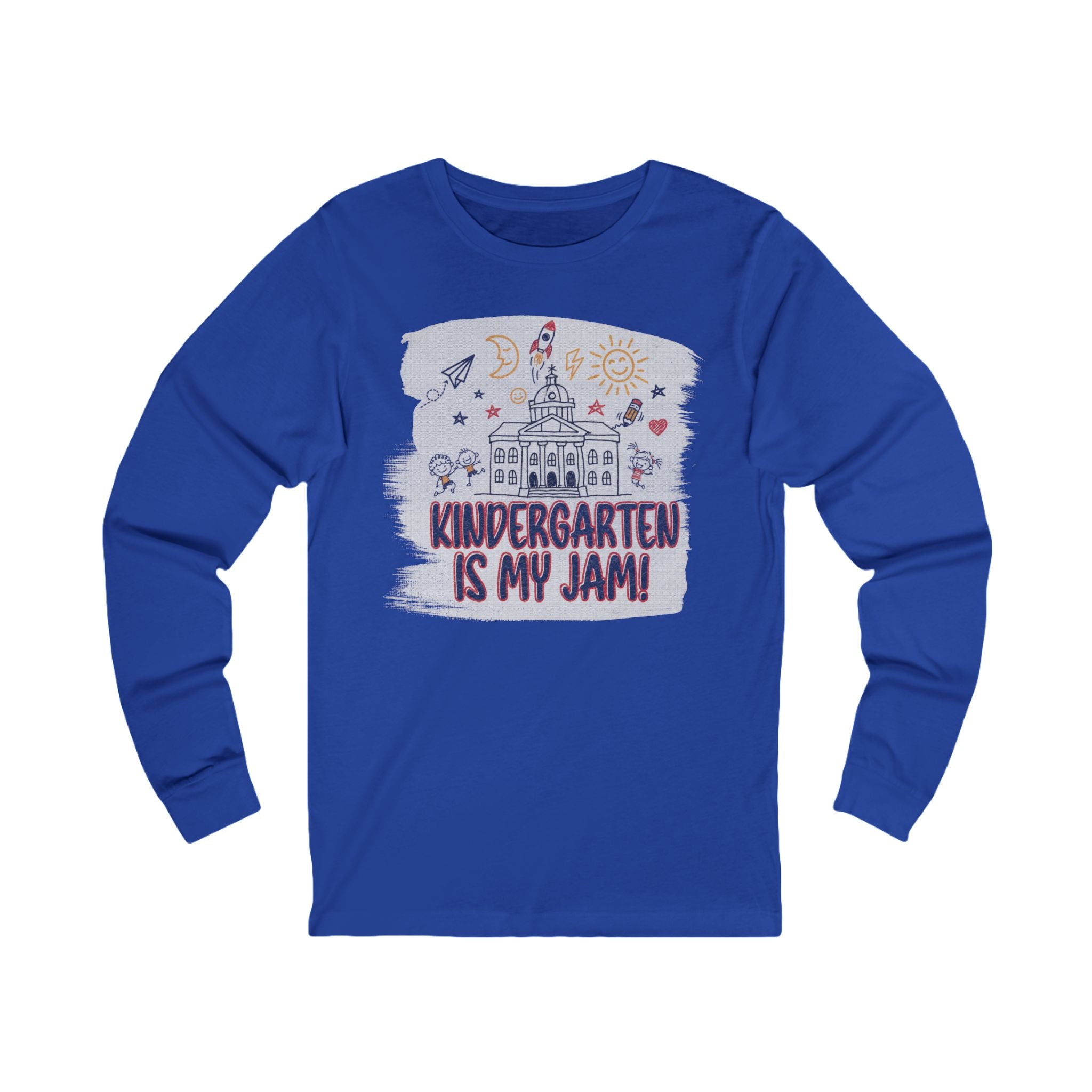 Kindergarten Is My Jam! – Personalized Teacher Long Sleeve Tee