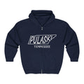 Pulaski Tennessee Zip Hoodie – Retro State Outline Pulaski TN Full-Zip Sweatshirt
