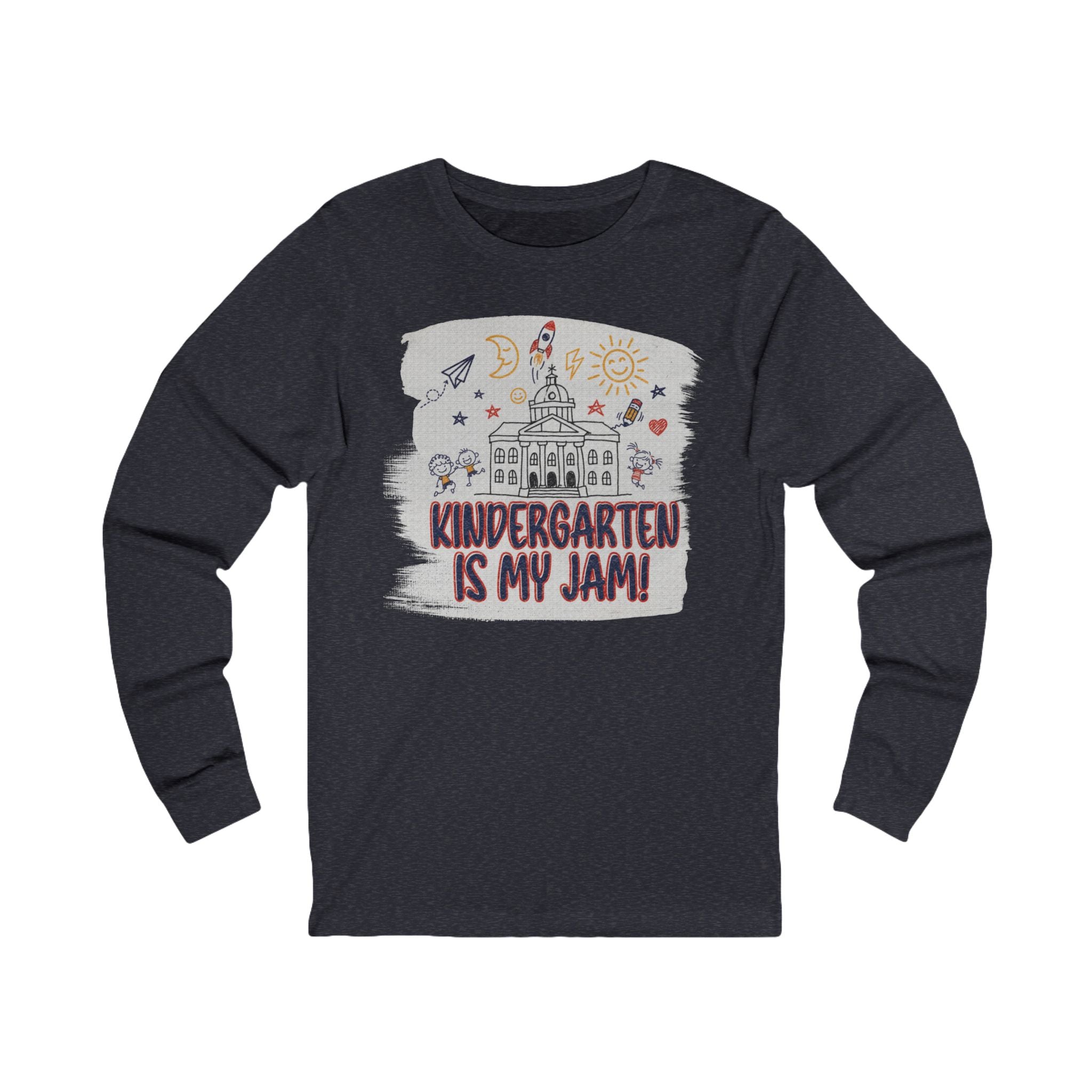 Kindergarten Is My Jam! – Personalized Teacher Long Sleeve Tee