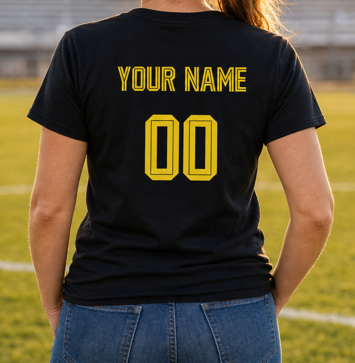 This Soccer Mom Bleeds Black & Gold — Tee