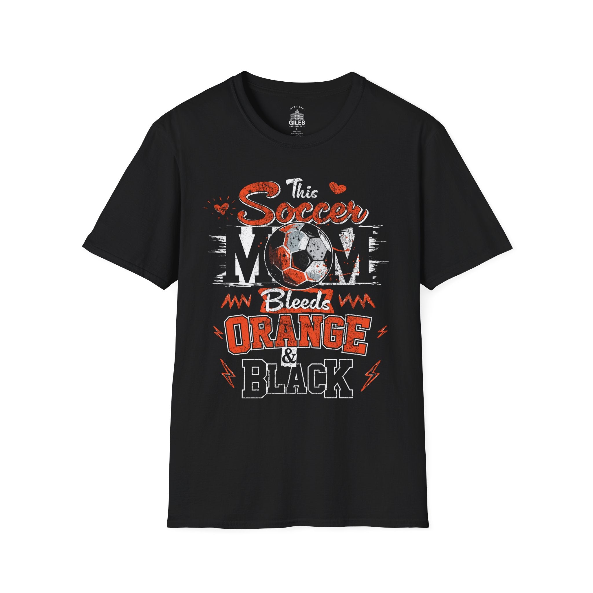 This Soccer Mom Bleeds Orange & Black — Tee